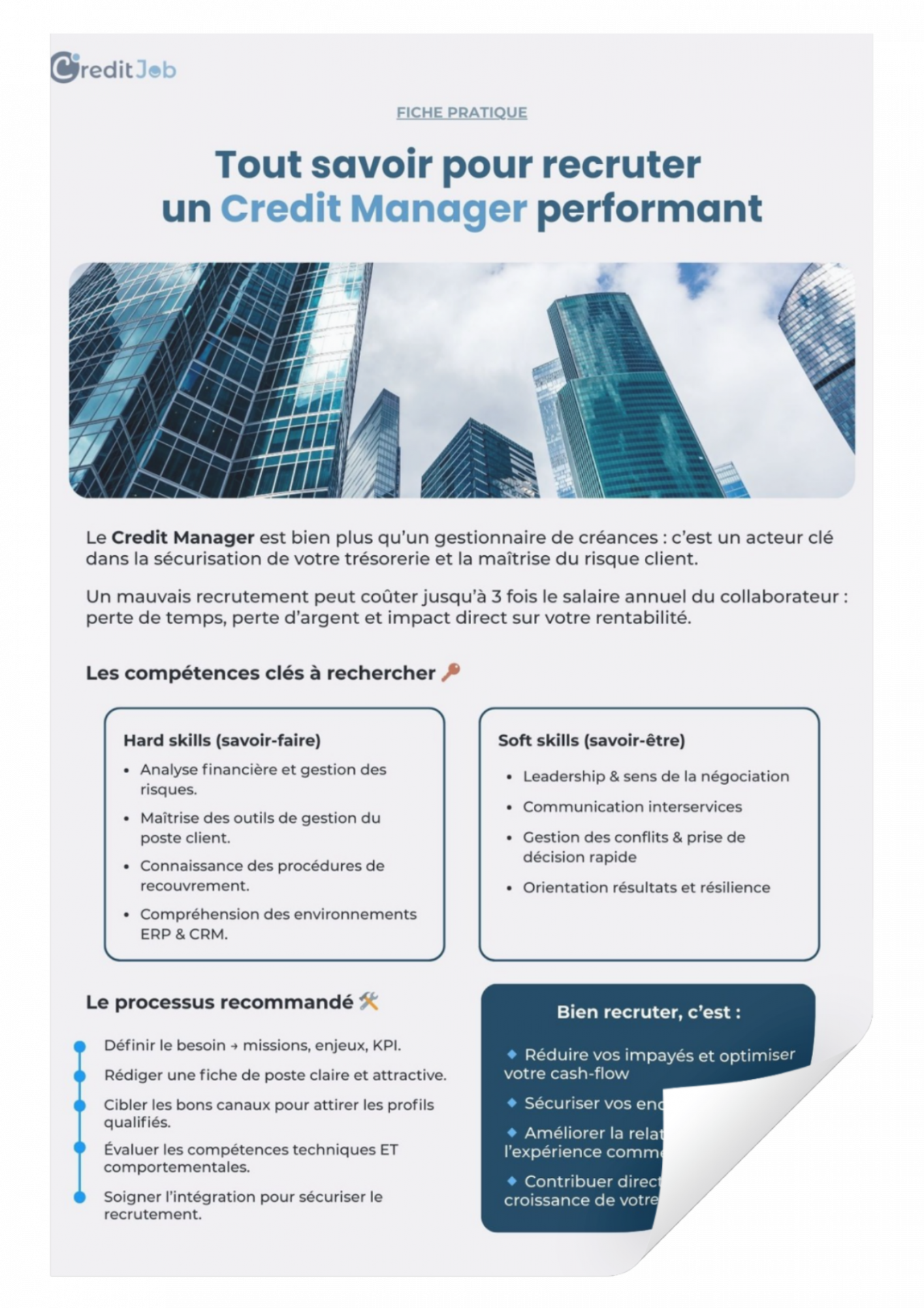 Fiche pratique - recruter un credit manager