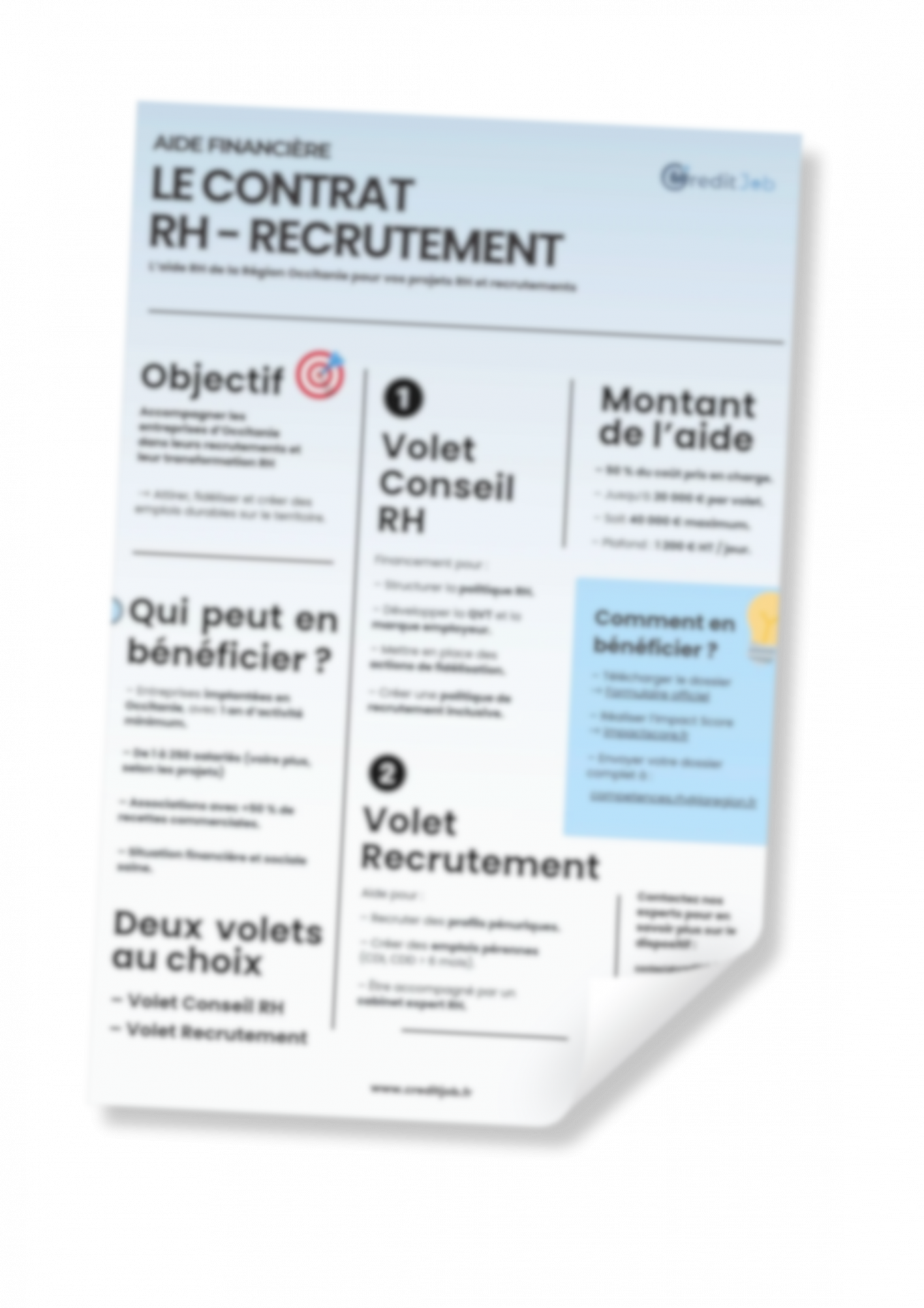 Infographie contrat RH recrutement occitanie